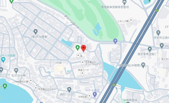 クイール北春日丘の地図