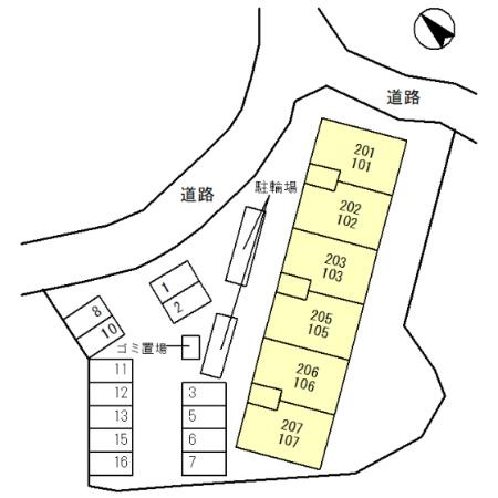 クイール北春日丘の区画図