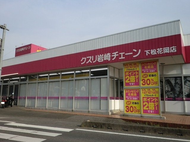 グリーンキャッスルの周辺|クスリ岩崎チェーン下松花岡店まで700m