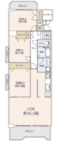 朝日プラザ円山公園の間取り