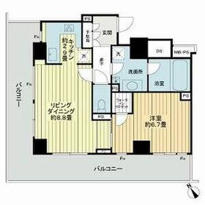 グランアルト天神タワーの間取り