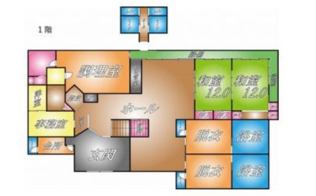 ＜売旅館＞京都府京丹後市の売旅館　H15年築の間取り