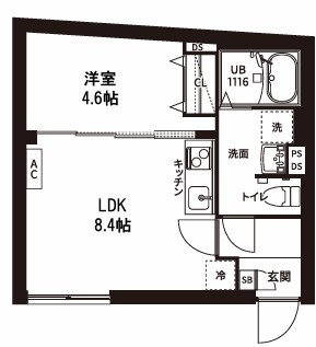 レピュア曙橋駅前レジデンスの間取り