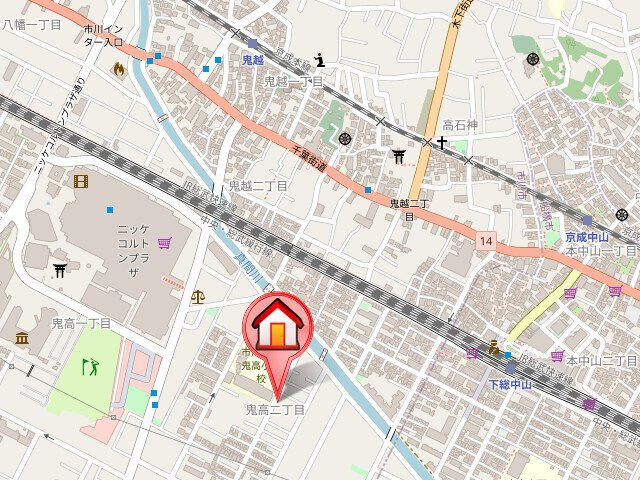 リアンメゾン市川の地図