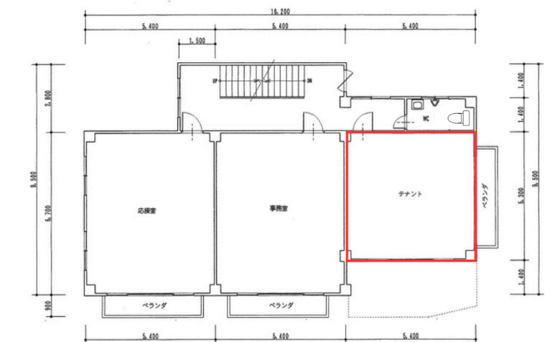 大津市馬場１丁目の店舗事務所の間取り