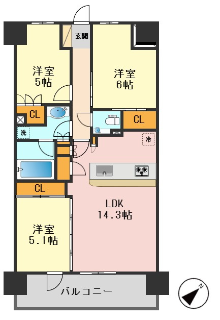 プレミスト新小岩ルネの間取り