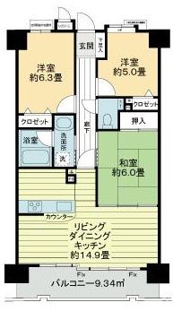 ライオンズマンション一社東の間取り