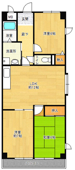 【間取り】 | メゾンヴェール中尾Ⅰ | メゾンヴェール中尾Ⅰ(GoodHome)