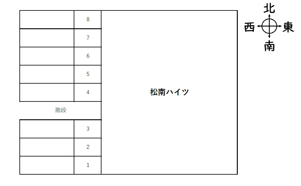 松南ハイツの区画図