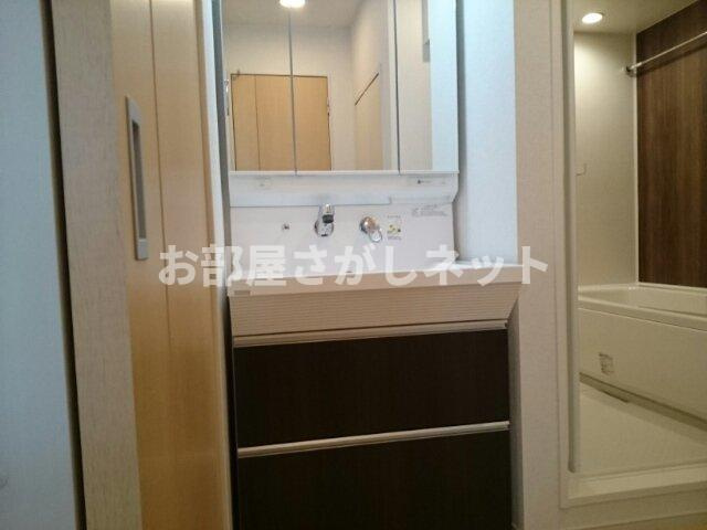 プルメリアハウス【おとり物件なし】#学生・社会人にオススメ！初期費用分割払いOK！の洗面所