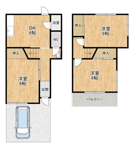 星丘2丁目テラスハウスの間取り