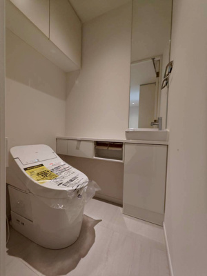 【その他共用部分】 | パークタワー晴海 | 節水型タンクレストイレ
手洗いカウンターはリフォーム済です