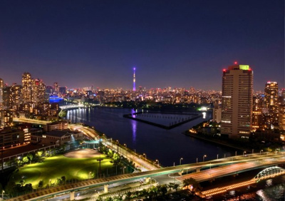 【居間・リビング】 | パークタワー晴海 | 27階角部屋
スカイツリーが一望できます！