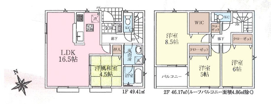 新築一戸建て　川越市菅間　全3棟