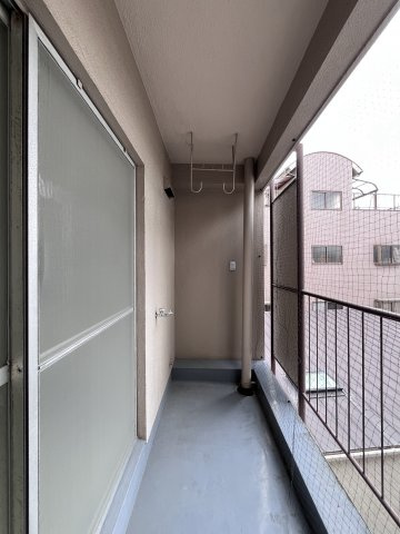長居椿マンションのバルコニー