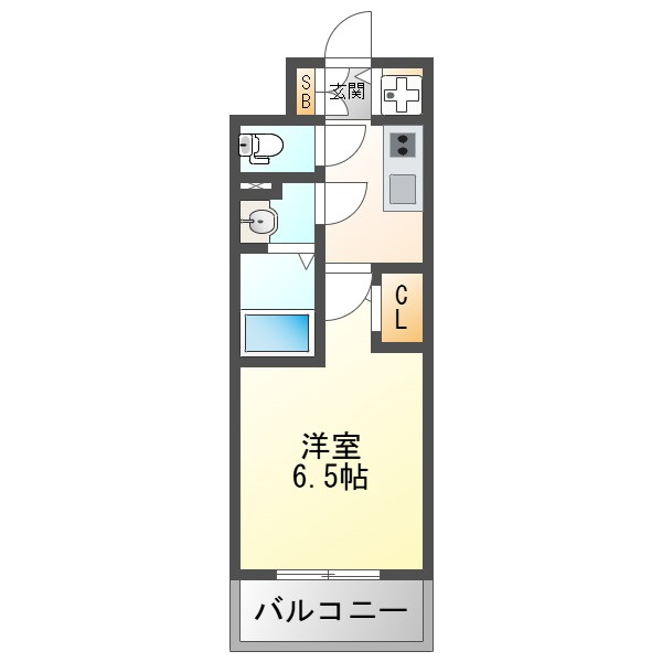 エスリード大阪デュアルゲートの間取り