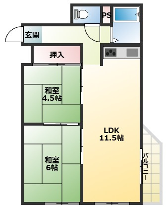 【間取り】 | 伊丹グリーンハイツ