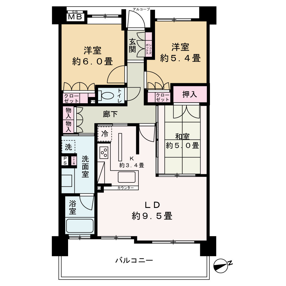 アンビシャス松戸の間取り