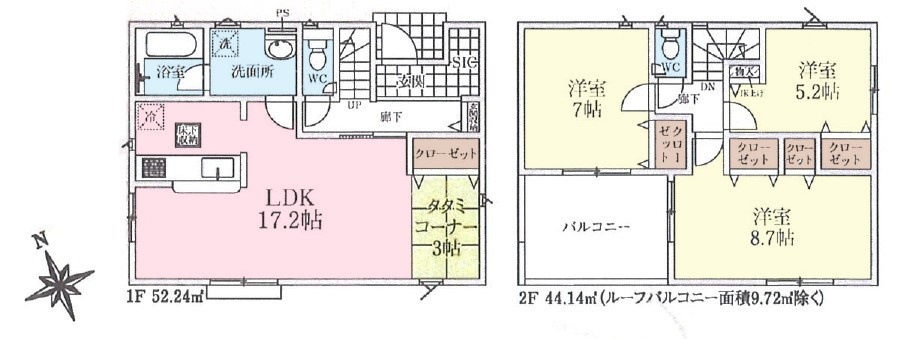 新築一戸建て　川越市菅間　全3棟