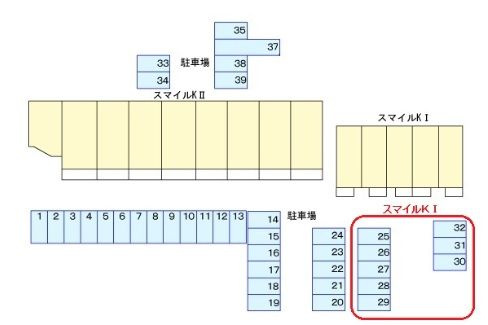 スマイルＫ・Ⅱ　　刈谷市近郊の賃貸はクラスホームの駐車場
