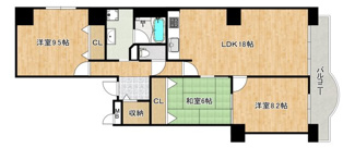 【間取り】 | かもめ第二コーポ１４号棟 | 【暮らしやすい３ＬＤＫ】子供部屋や趣味のお部屋も作れます♪資料請求だけでもお気軽にお問い合わせ下さい！