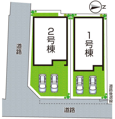 1(土)2(日)現地見学可能！◆堺市美原区小寺　全2邸の区画図|全2区画