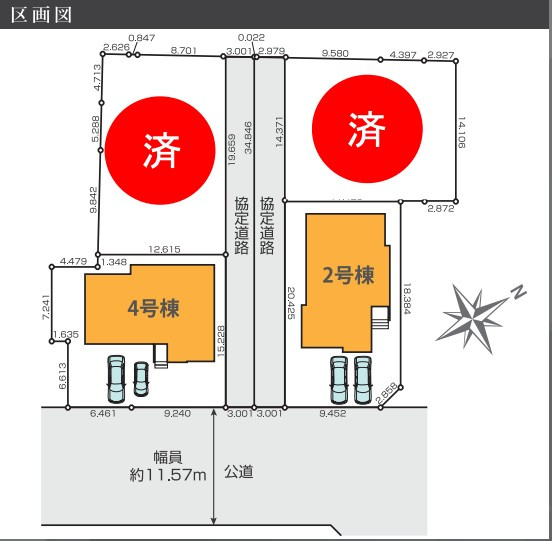 ひたちなか市武田1期の地図|区画図です。