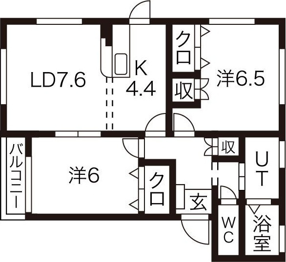 パークサイドクオーレⅠ棟の間取り
