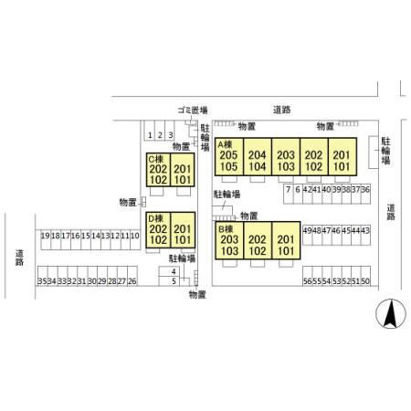 西中居ハイツ　Ｃの区画図|他社様掲載物件もまとめてご紹介、ご案内可能です(^^)/