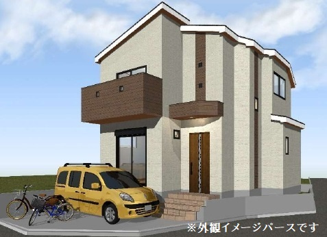 新築一戸建て 川越市砂新田の外観パース|外観イメージパース