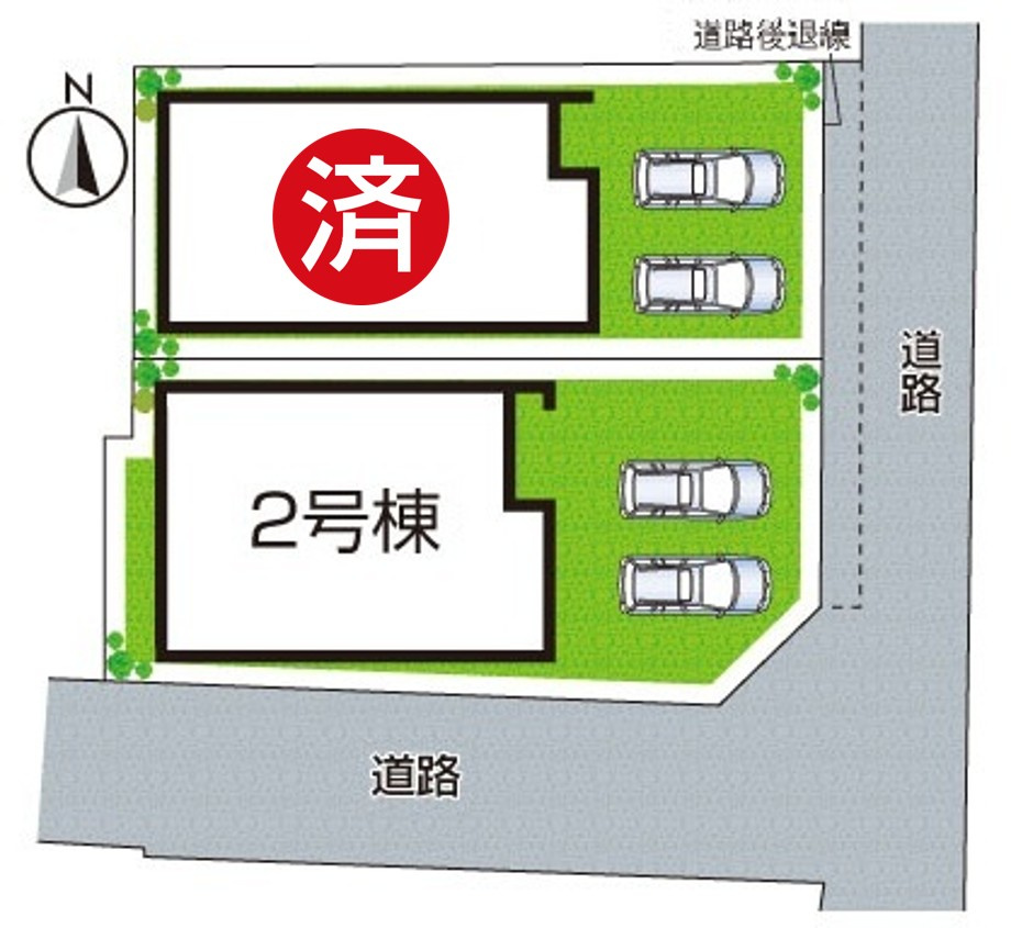 29(土)30(日)現地見学可能！◆堺市美原区小寺　全2邸の区画図|全2区画