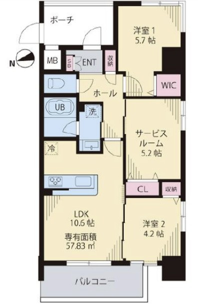 ルカナル門前仲町の間取り