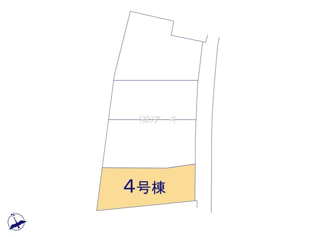 知多市金沢郷中133『仲介手数料無料』新築戸建ての区画図
