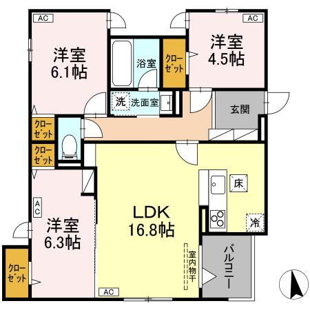 【間取り】 | DROOMGrass中町(ディールームグラスナカマチ)