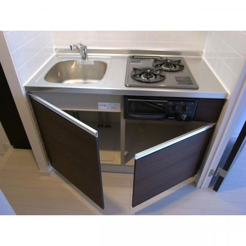 プレール・ドゥーク浅草Ⅱのキッチン|2口コンロ