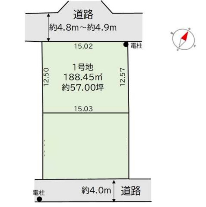 水戸市酒門町　売地の区画図