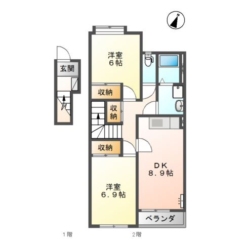 グランベル弐番館の間取り
