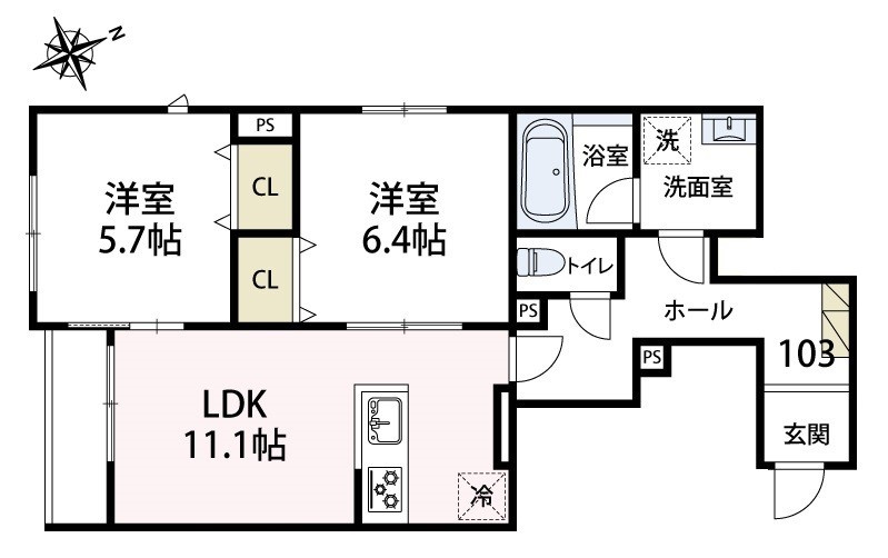 ルガロ　ノイエスの間取り