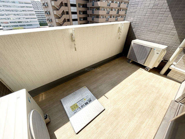 北区神谷１丁目の賃貸マンションのバルコニー|西向きの広々としたバルコニー！