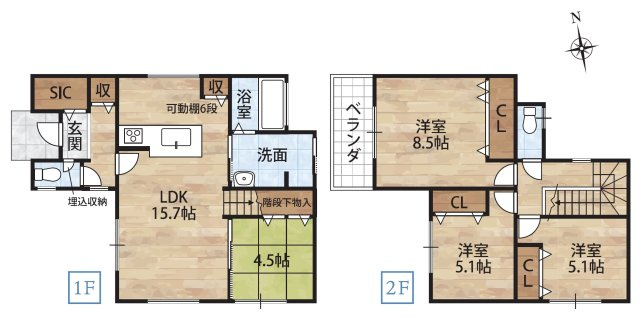 有本1区画（145-3）・新築戸建の間取り