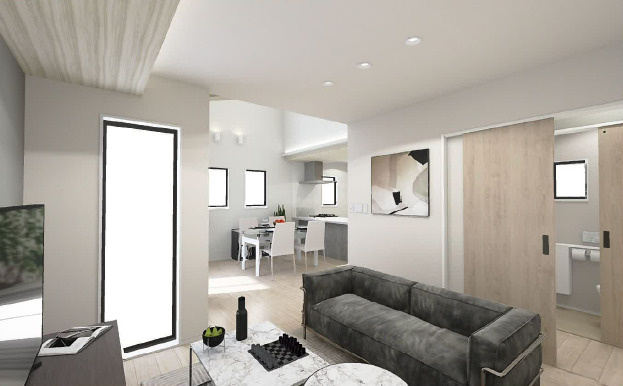 板橋区大谷口1丁目　LDKが主役♪　建物38坪超　大型邸宅の完成予想図