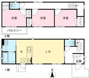 【間取り】 | 三好戸建貸家