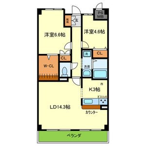 サンラトール甲陽園の間取り