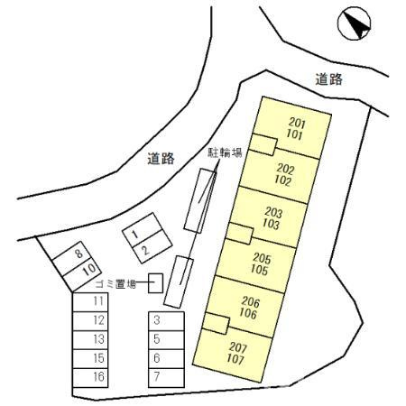 クイール北春日丘の区画図