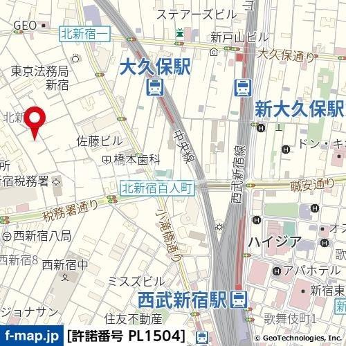 スカイコート新宿弐番館【おとり物件なし】#学生・社会人にオススメ！初期費用分割払いOK！の地図