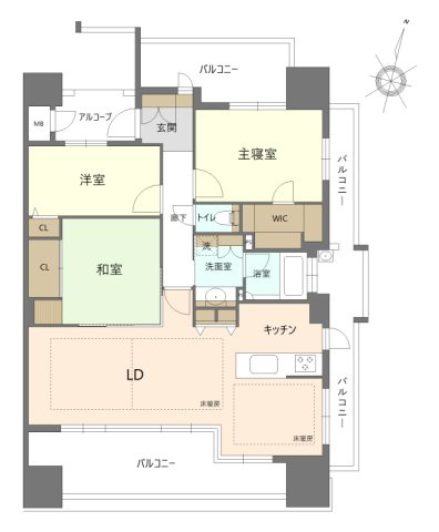 サンクレーア富士見台の間取り