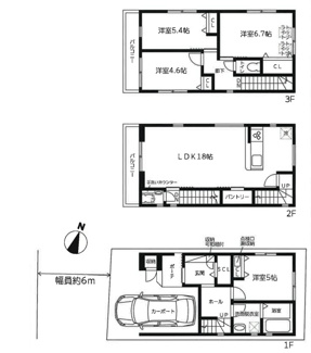 【間取り】 | 神ノ木通　3区画　新築分譲 | B号地　112.12平米　6,180万円