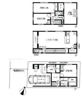 【間取り】 | 神ノ木通　3区画　新築分譲 | C号地　111.62平米　6,080万円