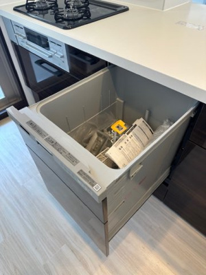 【キッチン】 | リバーガーデンKashima | 食器を一気に丸洗いでき、家事時間の短縮にもなる食洗機搭載！手肌にも優しい設備は毎日の家事も苦になりませんね。