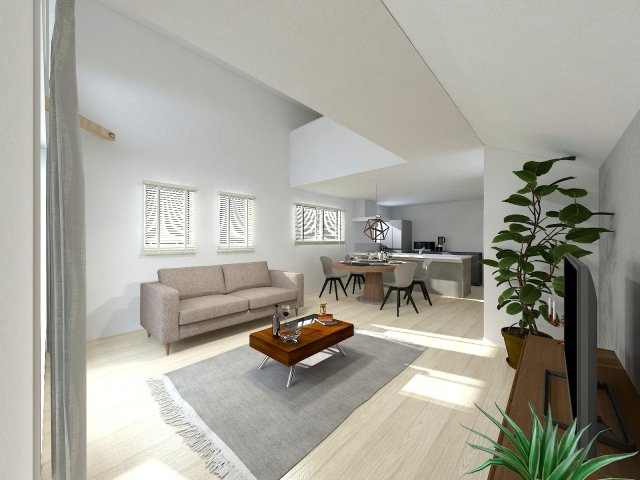 練馬区田柄2丁目　土地32坪×整形地　建築条件付き売地の完成予想図